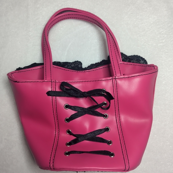 Chic Pink Lace Mini Bag - Picture 3 of 7